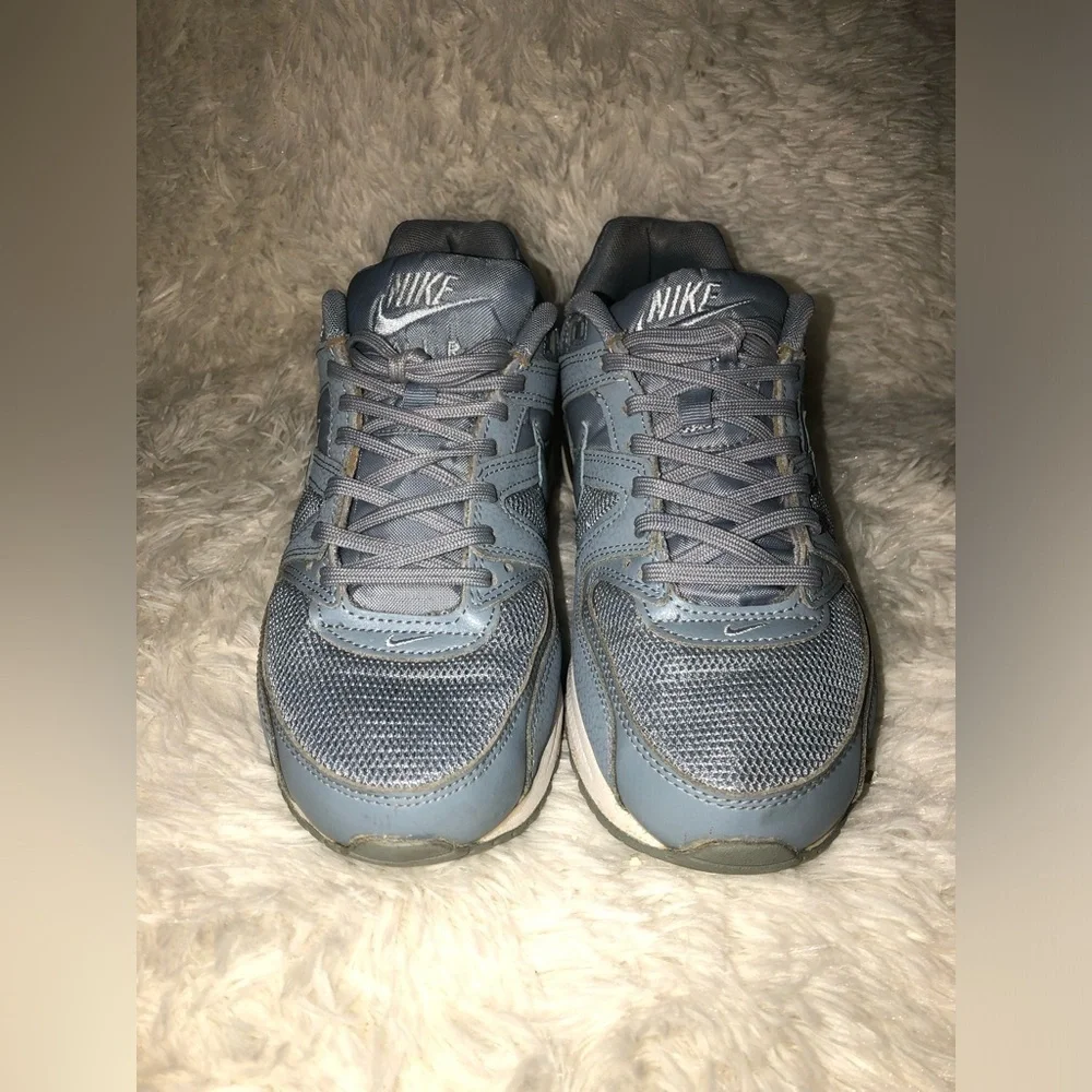 Nike Womens Air Max Command Blue Gray Lace Up Running Shoes size 8
